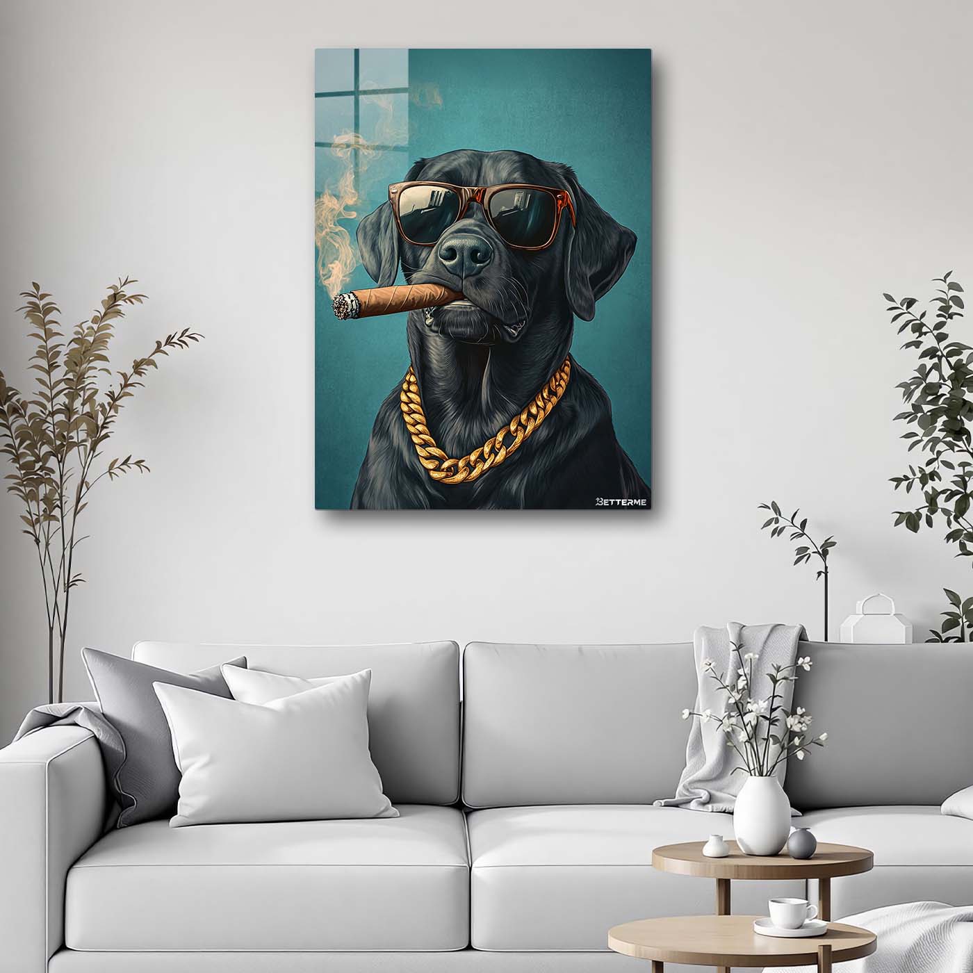 The smoking dog