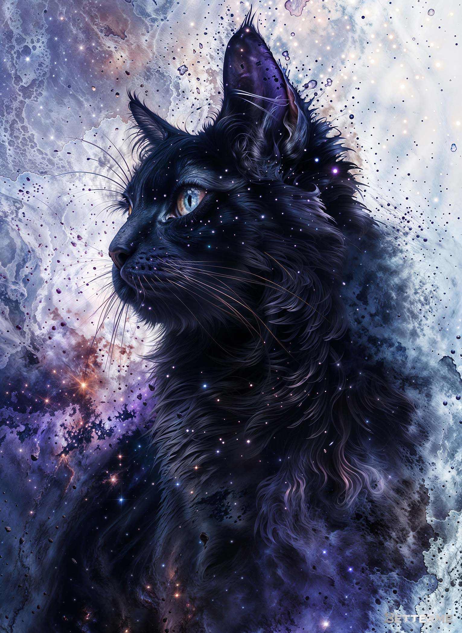 Cosmic Space Black Cat