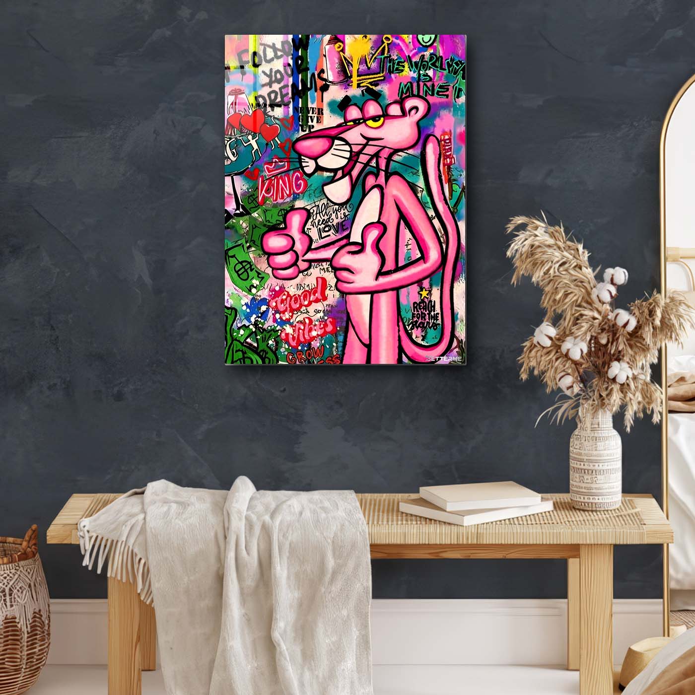 E001-Pink Panther graffiti