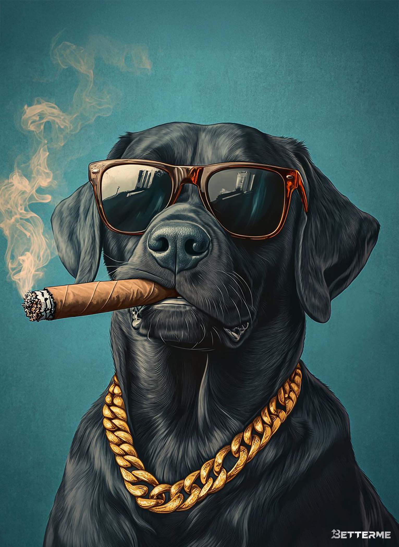 The smoking dog