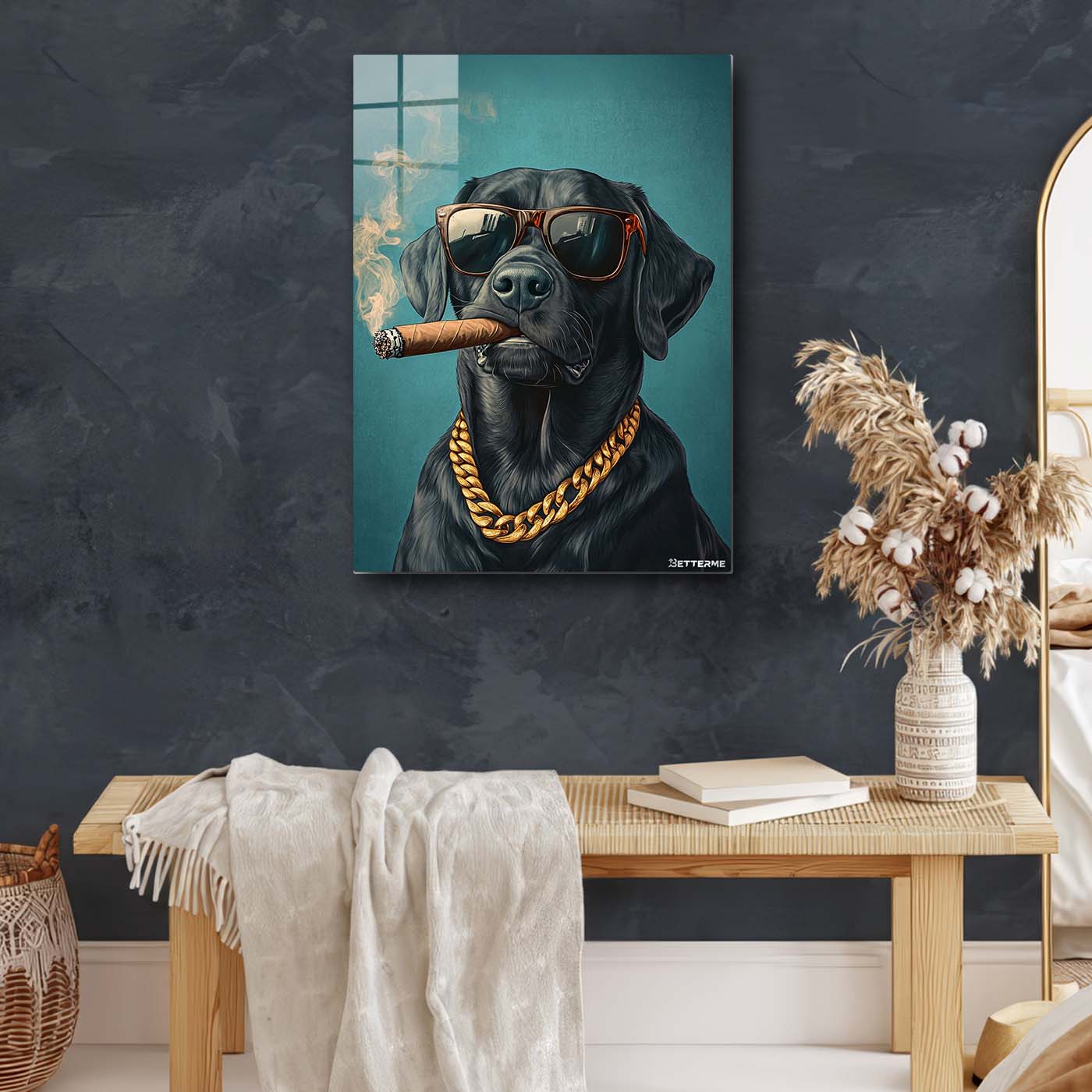 The smoking dog